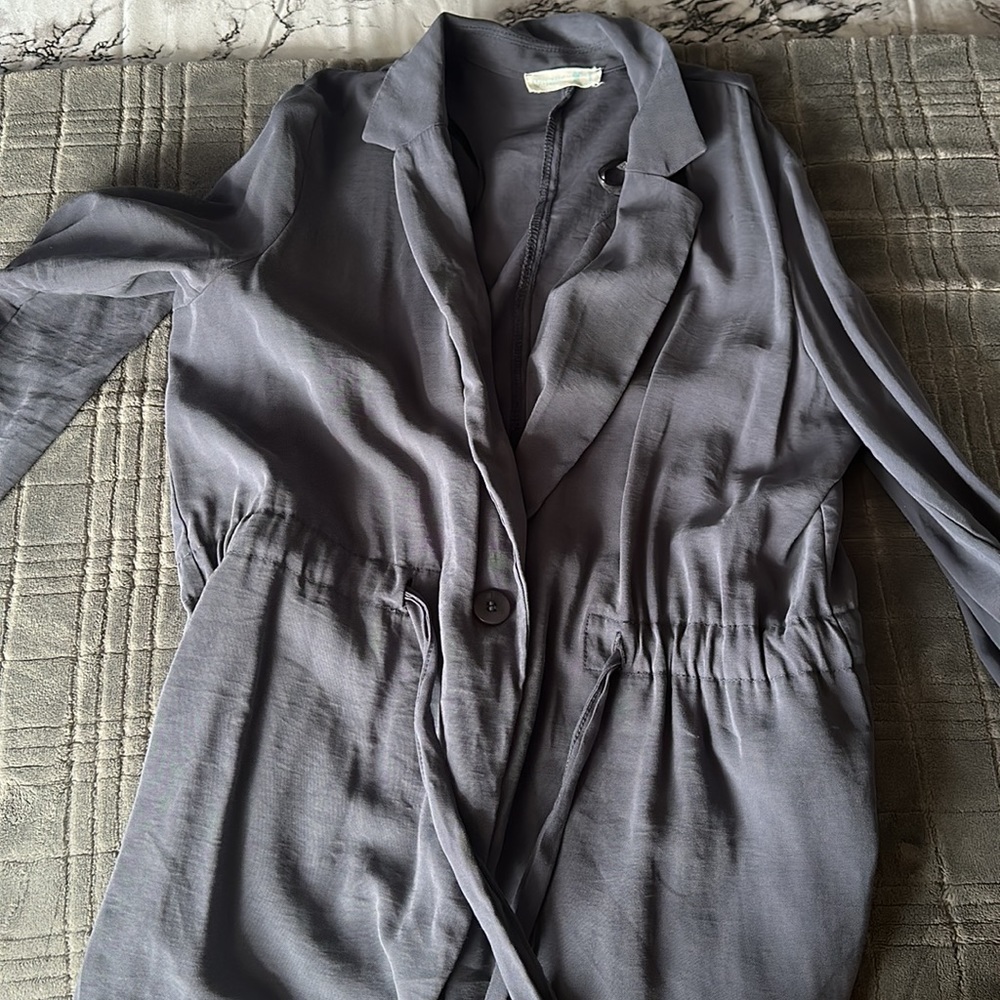 Blue one button blazer - Picture 3 of 4
